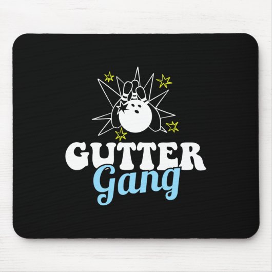 Gutterbende Grappig Bowling Team Club Coach Bowler Muismat (Voorkant)