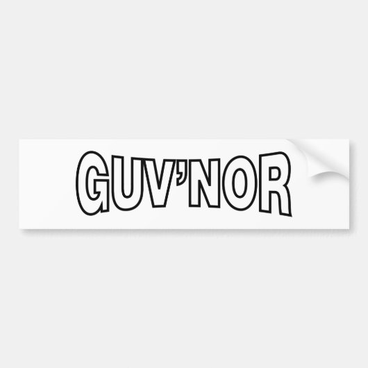 GUV'NOR BUMPERSTICKER (Voorkant)