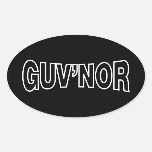 GUV'NOR OVALE STICKER (Voorkant)