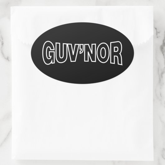 GUV'NOR OVALE STICKER (Tas)