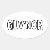 GUV'NOR OVALE STICKER (Voorkant)