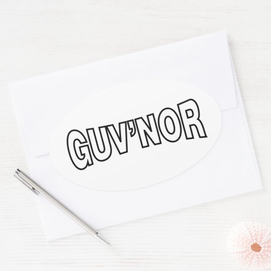 GUV'NOR OVALE STICKER (Envelop)