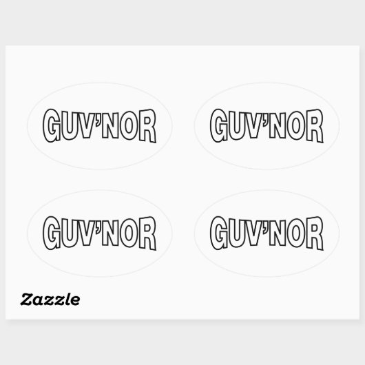 GUV'NOR OVALE STICKER (Vel)