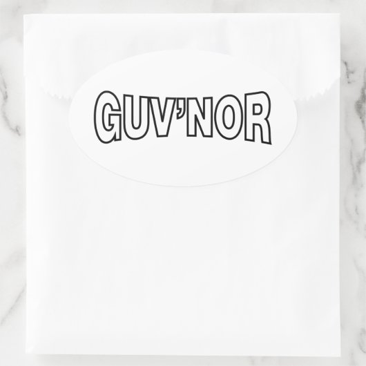 GUV'NOR OVALE STICKER (Tas)