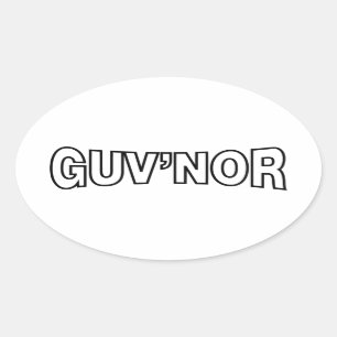 GUV'NOR OVALE STICKER