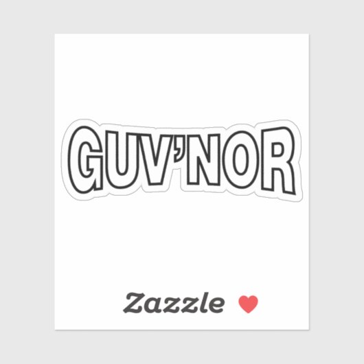 GUV'NOR STICKER (Vel)