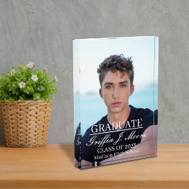 Guy Afstudeerder Modern Afstuderen Aangepast Fotoblokken