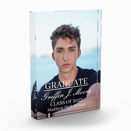 Guy Afstudeerder Modern Afstuderen Aangepast Fotoblokken (Links)