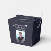 Guy Afstudeerder Modern Afstuderen aangepaste foto Bedankdoosjes (Voorkant Zijde)