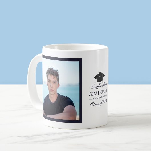 Guy Afstudeerder Modern Afstuderen Aangepaste foto Koffiemok