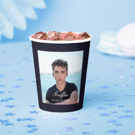 Guy Afstudeerder Modern Afstuderen Aangepaste foto Papieren Bekers