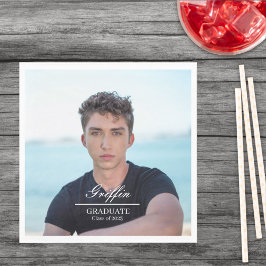 Guy Afstudeerder Modern Afstuderen Aangepaste foto Servet