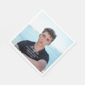 Guy Afstudeerder Modern Afstuderen Aangepaste foto Servet (Hoek)