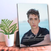 Guy Afstudeerder Modern Afstuderen Foto Plaque Fotoplaat