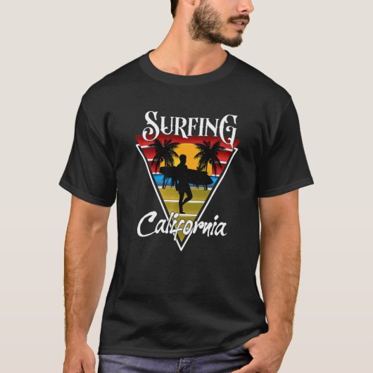 Guy California Beaches Surf Cali Beach Bum T-shirt (Voorkant)