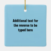 Guy die grafisch snijdt - douanetekst beide kanten keramisch ornament (Achterkant)