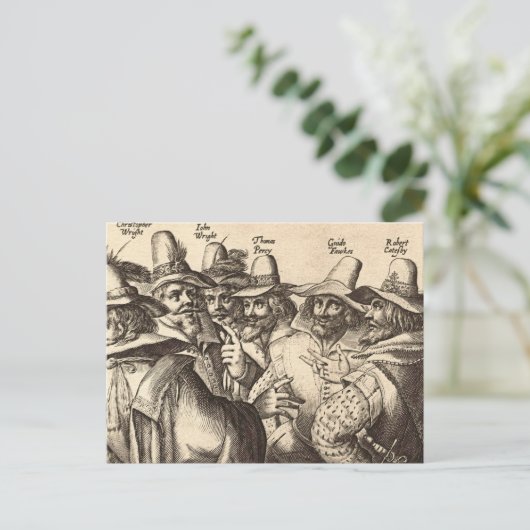 Guy Fawkes Briefkaart (Staand voorkant)