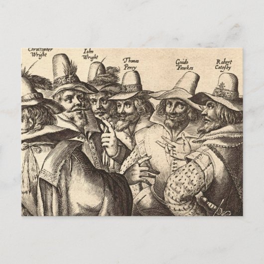 Guy Fawkes Briefkaart (Voorkant)