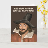 Guy Fawkes gaat er vandoor met zijn verjaardag Kaart (Gele Bloem)