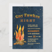 Guy Fawkes Night Celebration Bonfire Birthday Kaart (Voorkant)