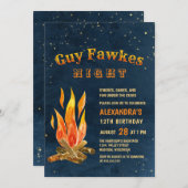 Guy Fawkes Night Celebration Bonfire Birthday Kaart (Voorkant / Achterkant)