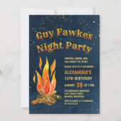 Guy Fawkes Night Party Bonfire Birthday Kaart (Voorkant)