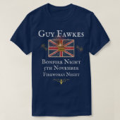 GUY FAWKH BRITSH UNION JACK FLAG, FIREWORKS UNIT T-SHIRT (Design voorkant)