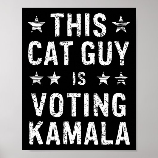 Guy for Kamala Stem Blauw 2024 President Harris De Poster (Voorkant)