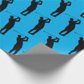 Guy Golfer Wrapping Paper Cadeaupapier (Hoek)