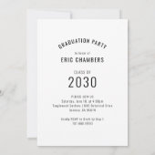 Guy Graduation Party Foto Script Name Kaart (Achterkant)