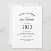 Guy Graduation Party Foto Script Name Kaart (Achterkant)