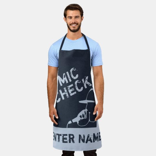 GUY IN HOODIE RAPPING ON A MIC CHECK personalized Schort (Gedragen)