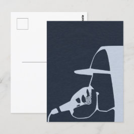 GUY IN HOODIE RAPPING OP DE MIC HIP HOP BRIEFKAART