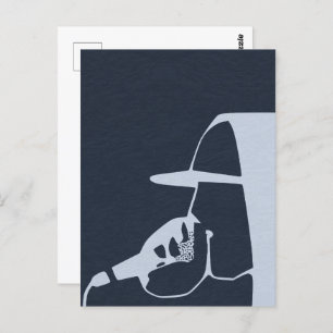 GUY IN HOODIE RAPPING OP DE MIC HIP HOP BRIEFKAART