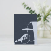 GUY IN HOODIE RAPPING OP DE MIC HIP HOP BRIEFKAART (Staand voorkant)