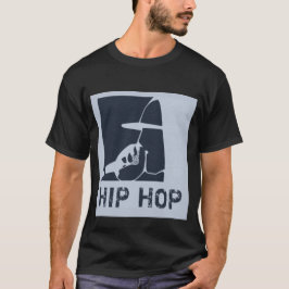 GUY IN HOODIE RAPPING OP DE MIC HIP HOP T-SHIRT