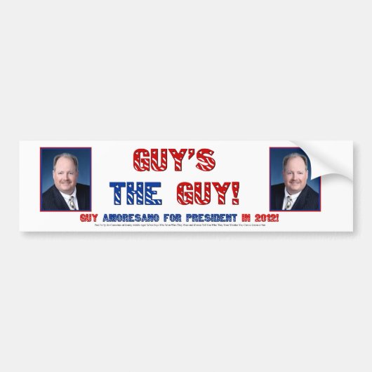 Guy is de Guy in 2012 Bumpersticker (Voorkant)