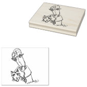 Guy & Kat Wood Art Stamp Rubberstempel (Gestempeld)