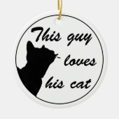 Guy loves cat keramisch ornament (Voorkant)