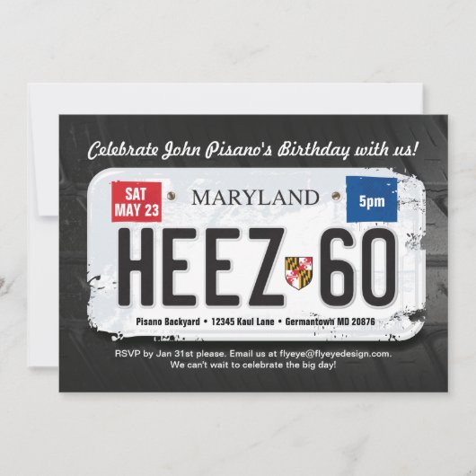 Guy Maryland voor zijn 60ste verjaardag Kaart (Voorkant)