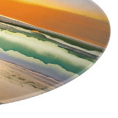 Guy op het strand met Surf Board Sunset Snijplank (Hoek)