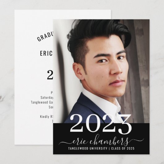 Guy Photo Graduation Party Klasse of 2023 Kaart (Voorkant / Achterkant)