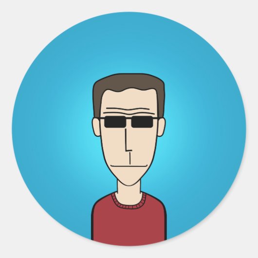 Guy Ronde Sticker (Voorkant)