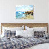 Guy Roos La Jolla Beach Canvas Afdruk (Insitu (Slaapkamer))