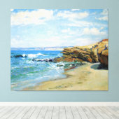 Guy Roos La Jolla Beach Canvas Afdruk (Insitu (Houten vloer))