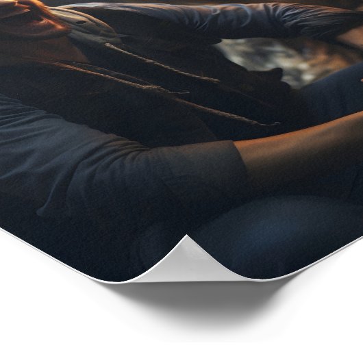 Guy schreeuwen naar een geest griezelig Halloween Poster (Hoek)