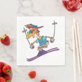 Guy Skiing Paper Napkins Servet (Insitu)