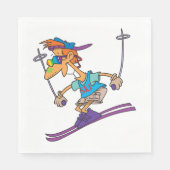 Guy Skiing Paper Napkins Servet (Voorkant)