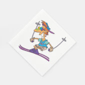Guy Skiing Paper Napkins Servet (Hoek)