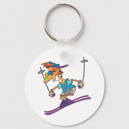 Guy Skiing Sleutelhanger (Voorkant)
